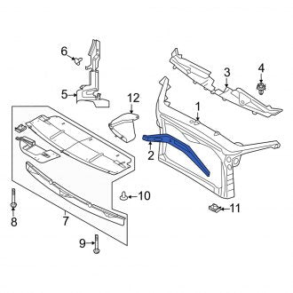 New OEM Front Radiator Support Panel Reinforcement Fits, 2008-2009 Mercury Sable - Part # 8A4Z16707A
