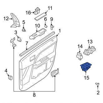 New OEM Front Seat Memory Switch Fits, 2008-2009 Mercury Sable - Part # 5F9Z14776AAA