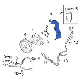 New OEM Power Steering Pump Bracket Fits, 2004-2008 Ford F-150 - Part # 4L3Z3489BA