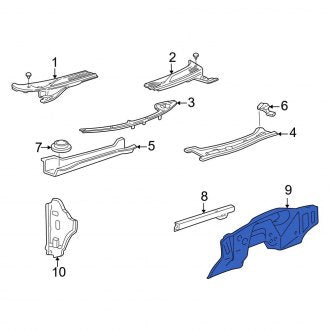 New OEM Front Firewall Fits, 2005-2006 Ford Expedition - Part # 5L1Z7801610AA