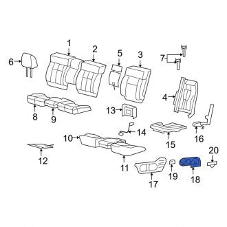 New OEM Front Right Power Seat Switch Bezel Fits, 2004-2008 Ford F-150 - Part # 4L3Z14A706FA