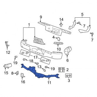 New OEM Rear Bumper Cover Reinforcement Beam Fits, 2007-2008 Ford F-150 - Part # 7L3Z17D826D
