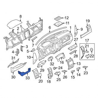 New OEM Right Outer Instrument Panel Cover Fits, 2012-2014 Ford F-150 - Part # CL3Z1504338DA