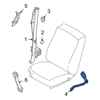New OEM Front Right Seat Belt Receptacle Fits, 2009-2010 Ford F-150 - Part # AL3Z1561202AB