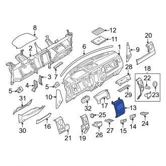 New OEM Center Instrument Panel Trim Panel Fits, 2010-2011 Ford F-150 - Part # AL3Z1504302AE