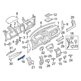 New OEM Lower Instrument Panel Molding Fits, 2013-2014 Ford F-150 - Part # DL3Z15046B32DB