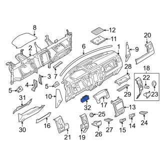 New OEM Center Instrument Panel Trim Panel Fits, 2010-2011 Ford F-150 - Part # AL3Z1504302BD