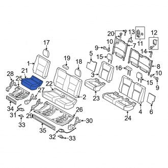 New OEM Rear Right Seat Cover Fits, 2017 Ford F-150 - Part # HL3Z1863804BA
