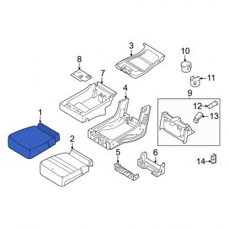 New OEM Front Center Seat Cover Fits, 2018-2020 Ford F-150 - Part # KL3Z1562900CC