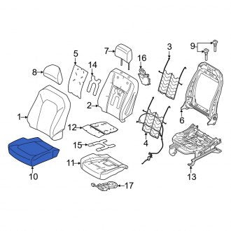 New OEM Rear Left Seat Cover Fits, 2015-2017 Ford F-150 - Part # FL3Z1863805EB