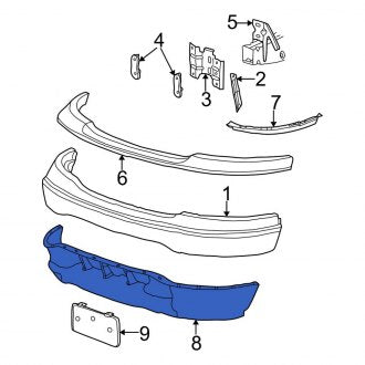 New OEM Front Valance Panel Fits, 1999-2002 Ford Expedition - Part # XL3Z17626DAA