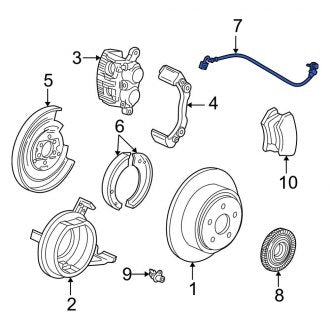 New OEM Rear Left Brake Hydraulic Hose Fits, 1999-2004 Ford F-150 - Part # 2L3Z2268AA