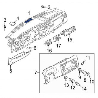 New OEM Dashboard Panel Fits, 2009 Ford E-series - Part # 9C2Z1504320AA