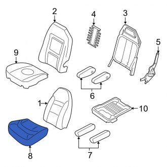New OEM Front Right Seat Cover Fits, 2009-2011 Ford E-series - Part # AC2Z1662900AB