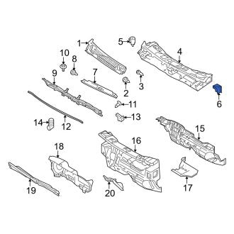 New OEM Cowl Panel Reinforcement Fits, 2010-2013 Ford Transit Connect - Part # 9T1Z58016B26A