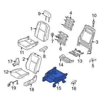 New OEM Front Right Seat Track Fits, 2010-2013 Ford Transit Connect - Part # 9T1Z5861704A