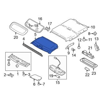 New OEM Center Headliner Fits, 2010 Ford Transit Connect - Part # 9T1Z6151916AA