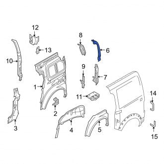New OEM Rear Left Upper Outer Body D-Pillar Fits, 2010-2013 Ford Transit Connect - Part # 2T1Z6151273A