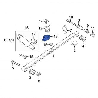 New OEM Rear Leaf Spring Plate Fits, 2010-2013 Ford Transit Connect - Part # 2T1Z5798A