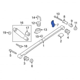 New OEM Leaf Spring Bracket Fits, 2010-2013 Ford Transit Connect - Part # 2T1Z5776B
