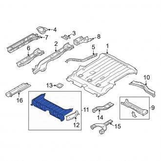 New OEM Rear Center Floor Pan Fits, 2010-2011 Ford Transit Connect - Part # BT1Z61115A42A