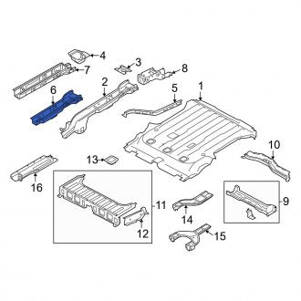 New OEM Rear Right Floor Side Rail Fits, 2010-2013 Ford Transit Connect - Part # 9T1Z1710124A