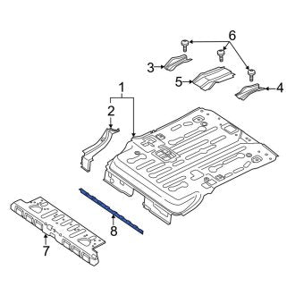 New OEM Rear Forward Floor Pan Bracket Fits, 2014-2023 Ford Transit Connect - Part # DT1Z6111248B