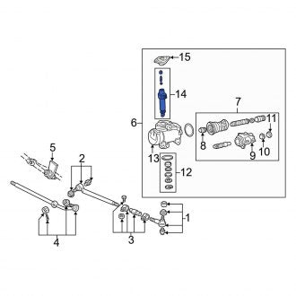 New OEM Front Steering Gear Sector Shaft Fits, 1998-2002 Ford Crown Victoria - Part # F6AZ3575AA