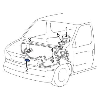 OEM (Ford) - Air Bag Impact Sensor Fits, 1995 1996 Ford E series # - Part # F5UZ14B004C