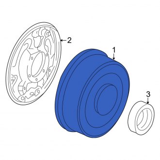 New OEM Rear Brake Drum Fits, 1992-1998 Ford E-series - Part # YC2Z1V126AB