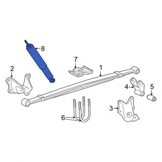 New OEM Front Suspension Shock Absorber Fits, 2004-2005 Ford E-series - Part # F5UZ18124A