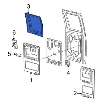 New OEM Left Door Window Molding Fits, 2001-2003 Ford E-series - Part # XC2Z1642411AAA