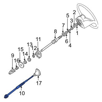 New OEM Lower Steering Shaft Fits, 1992-1996 Ford E-series - Part # F5UZ3B676A