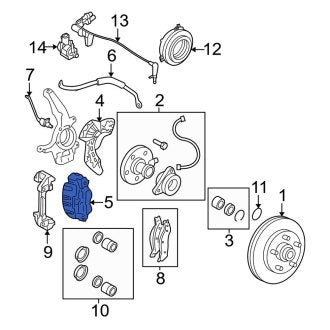 New OEM Front Left Disc Brake Caliper Fits, 2003 Ford Expedition - Part # 2L1Z2B121BA
