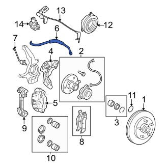 New OEM Front Right ABS Pressure Hose Fits, 2003-2004 Ford Expedition - Part # 2L1Z2078BB