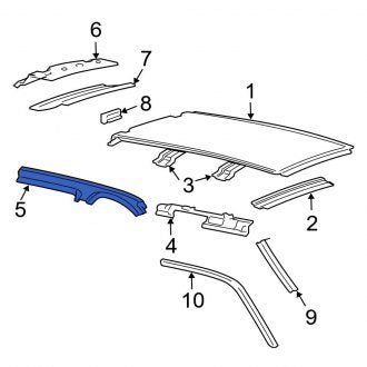 New OEM Rear Left Roof Side Rail Fits, 2003-2006 Ford Expedition - Part # 2L1Z78513A31AA