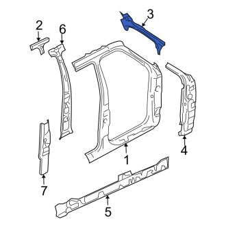 New OEM Left Body A-Pillar Fits, 2002-2017 Ford Expedition - Part # 7L1Z7802501A