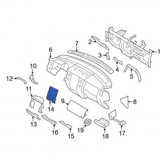 New OEM Instrument Panel Trim Panel Fits, 2015-2017 Ford Expedition - Part # FL1Z7804338BD
