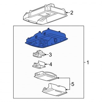 New OEM Upper Overhead Console Fits, 2009-2014 Ford Expedition - Part # BL1Z78519A70DB