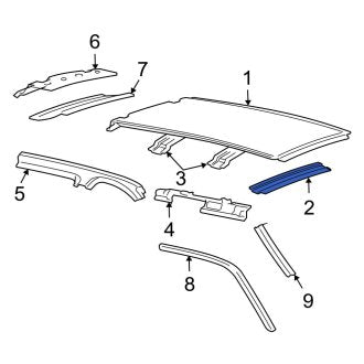 New OEM Front Roof Header Panel Fits, 2007-2017 Ford Expedition - Part # 5L1Z7803418A