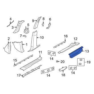 New OEM Rear Left Door Sill Plate Fits, 2015-2017 Ford Expedition - Part # FL1Z4013229AA
