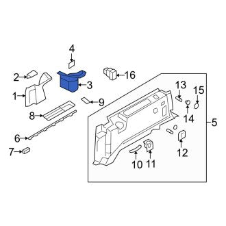 New OEM Rear Right Body D-Pillar Trim Panel Fits, 2007-2014 Ford Expedition - Part # 7L1Z7831010BC
