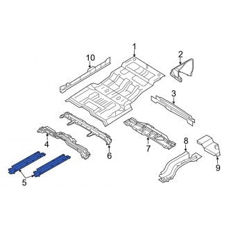 New OEM Front Left Floor Side Rail Fits, 2003-2017 Ford Expedition - Part # 2L1Z7810121AA
