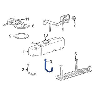 New OEM Front Fuel Tank Strap Fits, 2006-2011 Ford Ranger - Part # 6L5Z9054BA