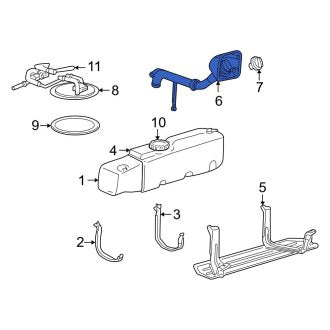 New OEM Fuel Filler Hose Fits, 2006-2011 Ford Ranger - Part # 7L5Z9034B