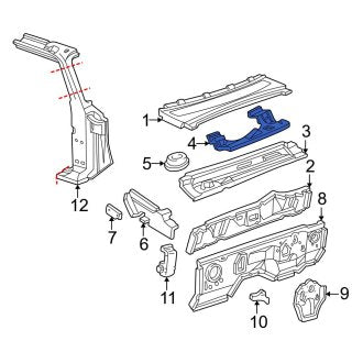 New OEM Cowl Support Fits, 1998-2011 Ford Ranger - Part # F57Z10023A62A