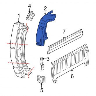 New OEM Right Inner Body B-Pillar Fits, 1998-2011 Ford Ranger - Part # F87Z1040476AA