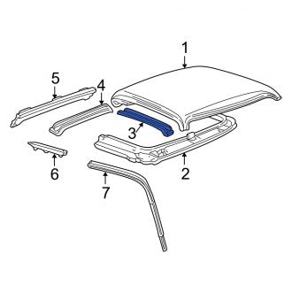 New OEM Center Roof Panel Reinforcement Fits, 1998-2011 Ford Ranger - Part # F37Z1350244A