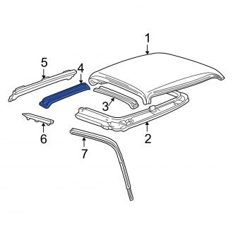 New OEM Front Roof Panel Reinforcement Fits, 1998-2011 Ford Ranger - Part # F87Z1350222AA