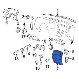 New OEM Center Instrument Panel Bezel Fits, 2007-2011 Ford Ranger - Part # 7L5Z1004302LA